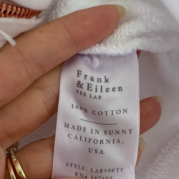 Frank & Eileen Tee Lab Asymmetrical Zip Sweatshirt Moto Funnel Neck Size Large - Picture 8 of 12